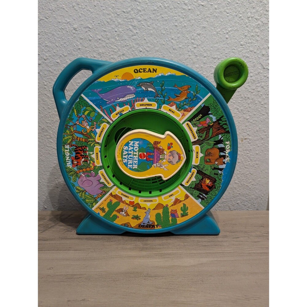 Vintage 1989 Mattel Mother Nature Says See N Say Pull String Toy Working